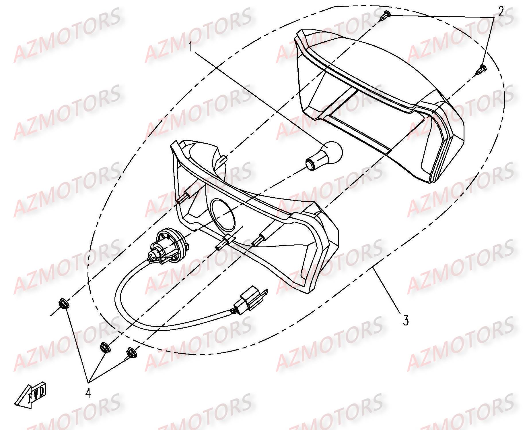 FEUX ARRIERE AZMOTORS CFORCE500