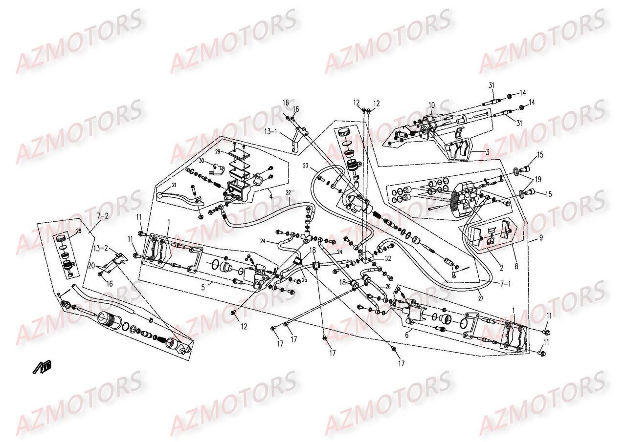 FREINS AZMOTORS CFORCE500