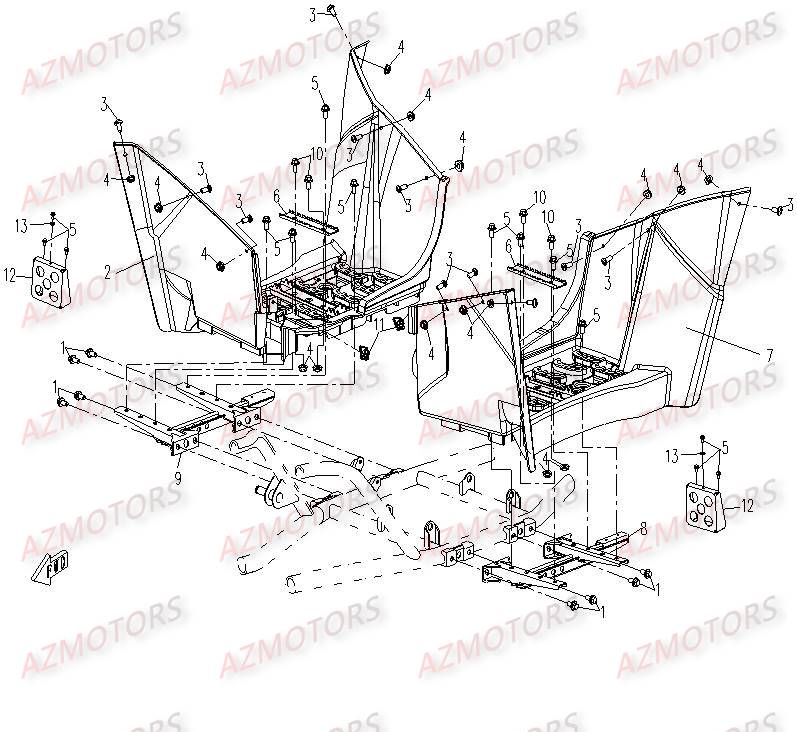 MARCHE PIEDS AZMOTORS CFORCE500