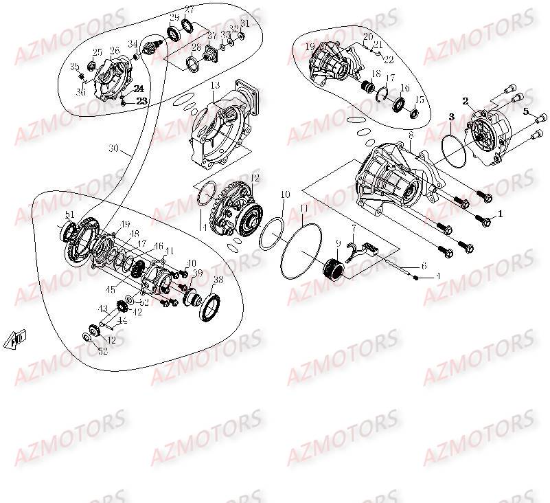 TRANSMISSION AVANT AZMOTORS CFORCE500