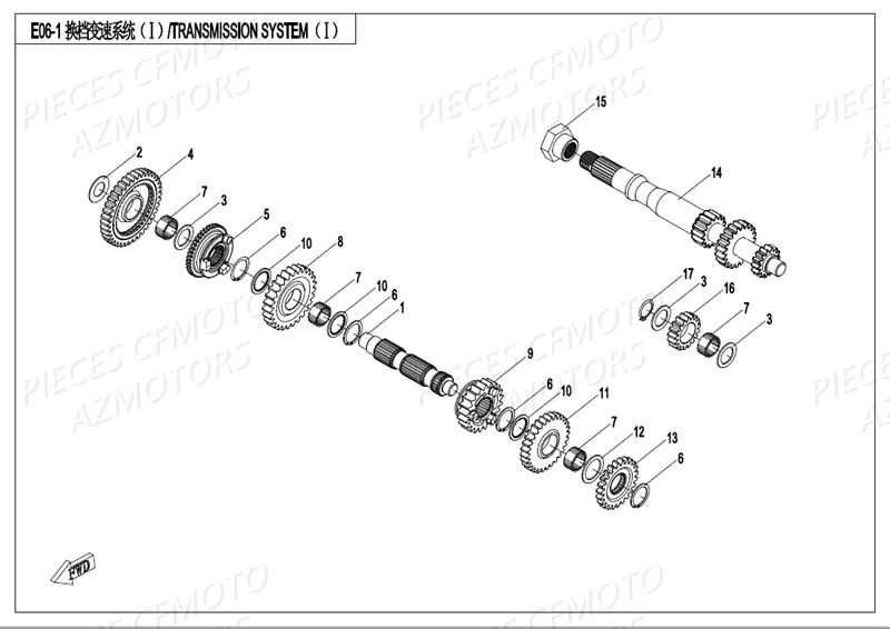 TRANSMISSION AZMOTORS CFORCE520S
