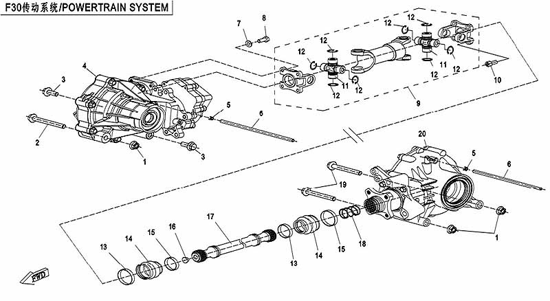 ARBRE ET PONTS AZMOTORS CFORCE550