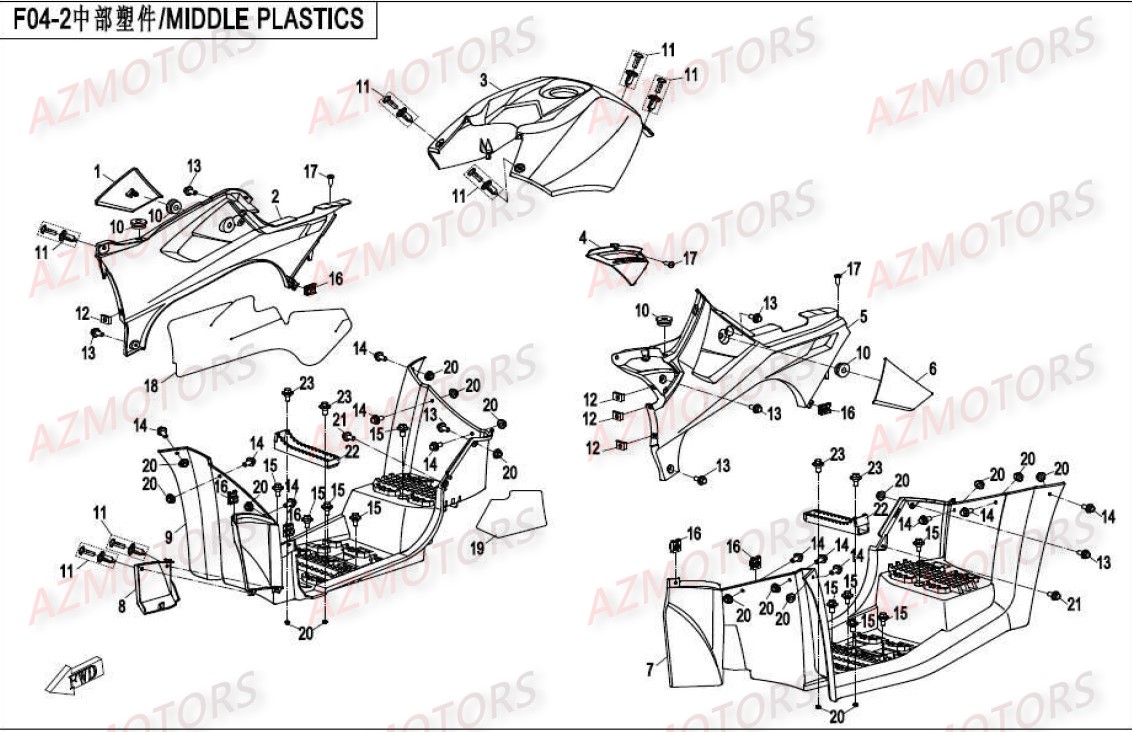 CARENAGE AZMOTORS CFORCE550