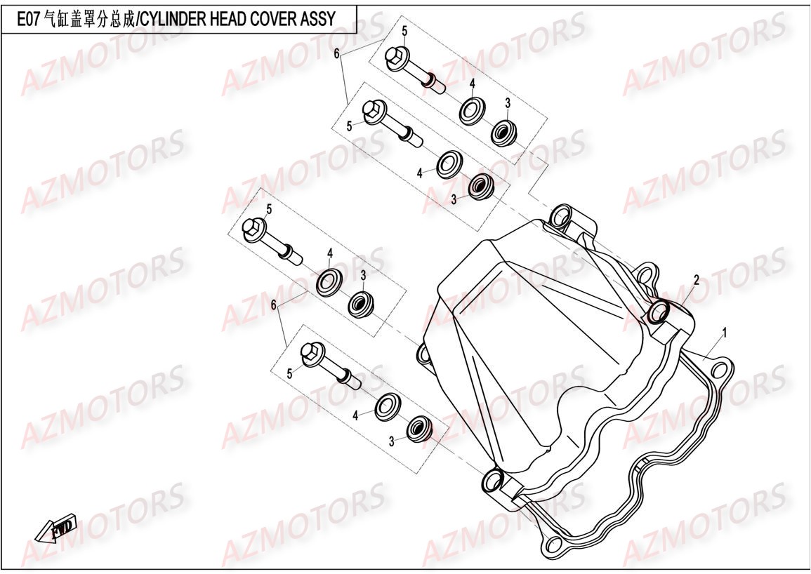 COUVRE CULASSE AZMOTORS CFORCE550