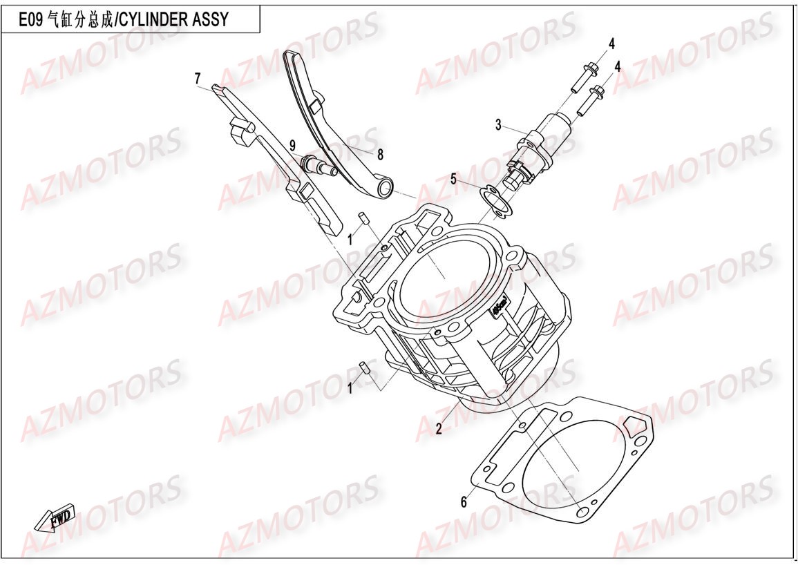 CYLINDRE AZMOTORS CFORCE550