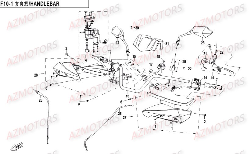 GUIDON CFMOTO CFORCE550