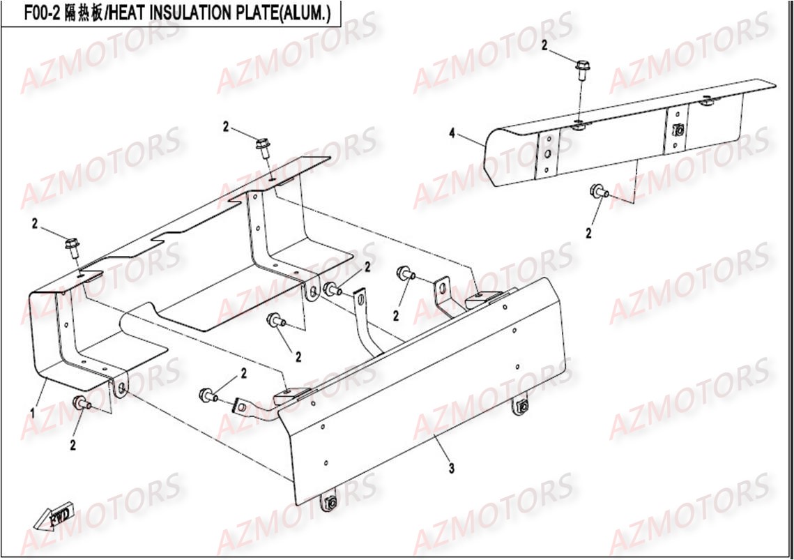 PLAQUE DE PROTECTION CFMOTO CFORCE550