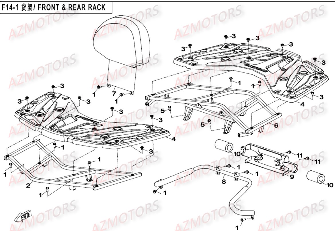PORTE BAGAGES LIMITED AZMOTORS CFORCE550