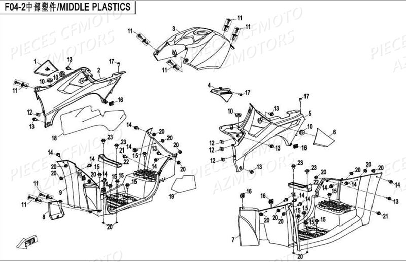 CARENAGE AZMOTORS CFORCE 550