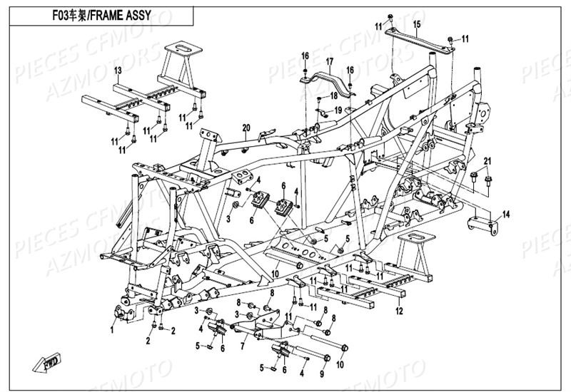 CHASSIS AZMOTORS CFORCE 550