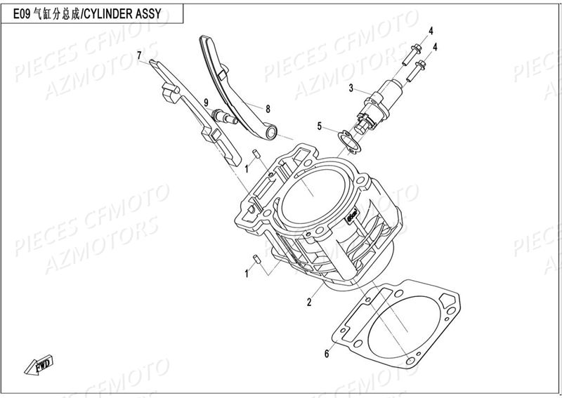 CYLINDRE AZMOTORS CFORCE 550