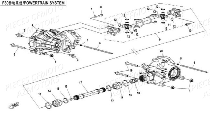 ENSEMBLE TRANSMISSION AZMOTORS CFORCE 550