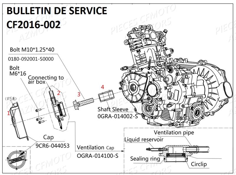 KIT REPARATION MOTEUR CFMOTO CFORCE 550