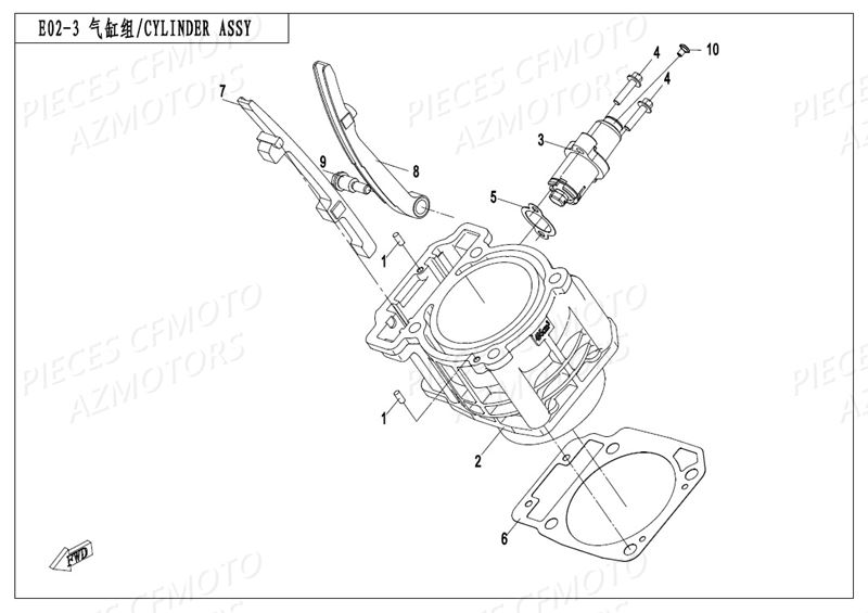 CYLINDRE AZMOTORS CFORCE 550 L7E