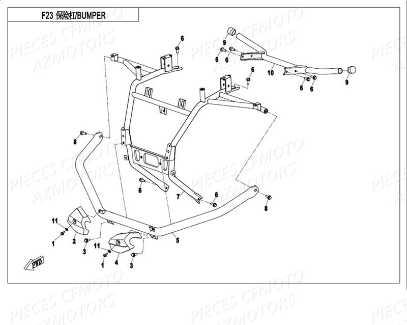 BUMPER AZMOTORS CFORCE 550 T3