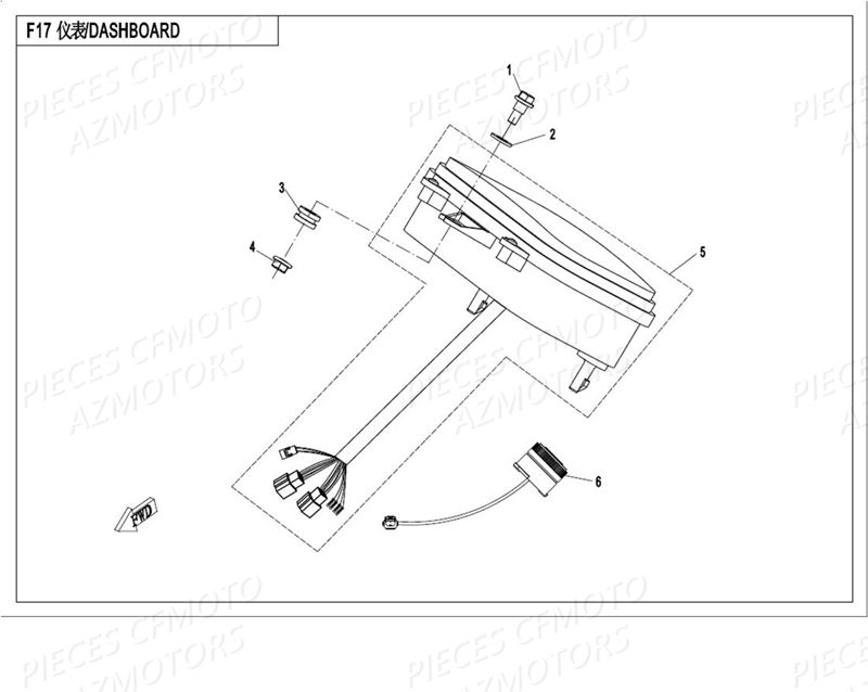 COMPTEUR AZMOTORS CFORCE 550 T3