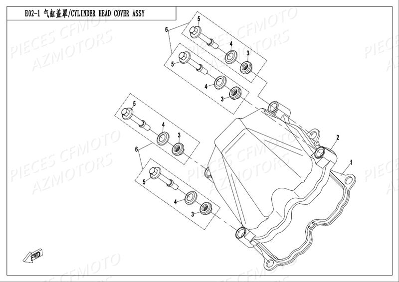 COUVRE CULASSE CFMOTO CFORCE 550 T3