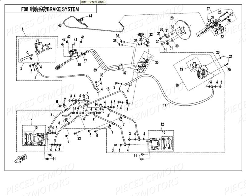 FREINS AZMOTORS CFORCE 550 T3