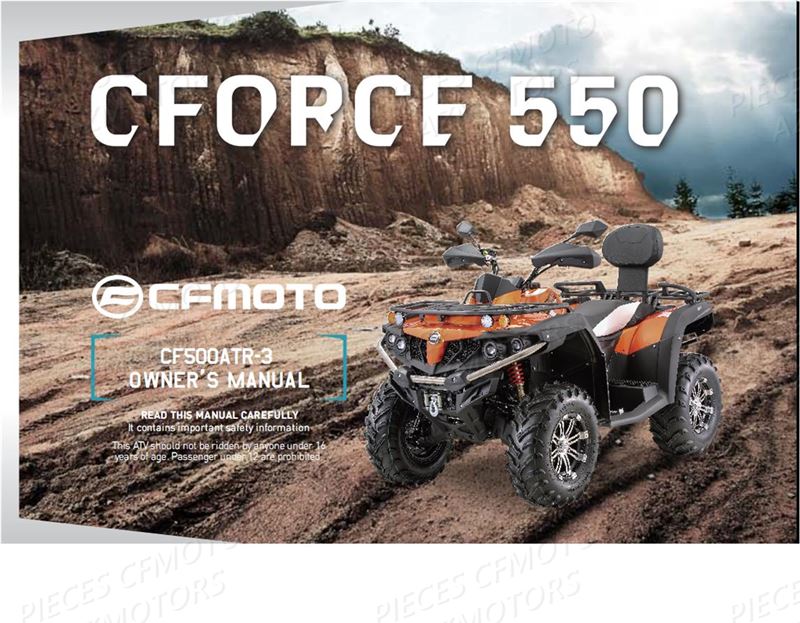 MANUEL UTILISATEUR AZMOTORS CFORCE 550 T3