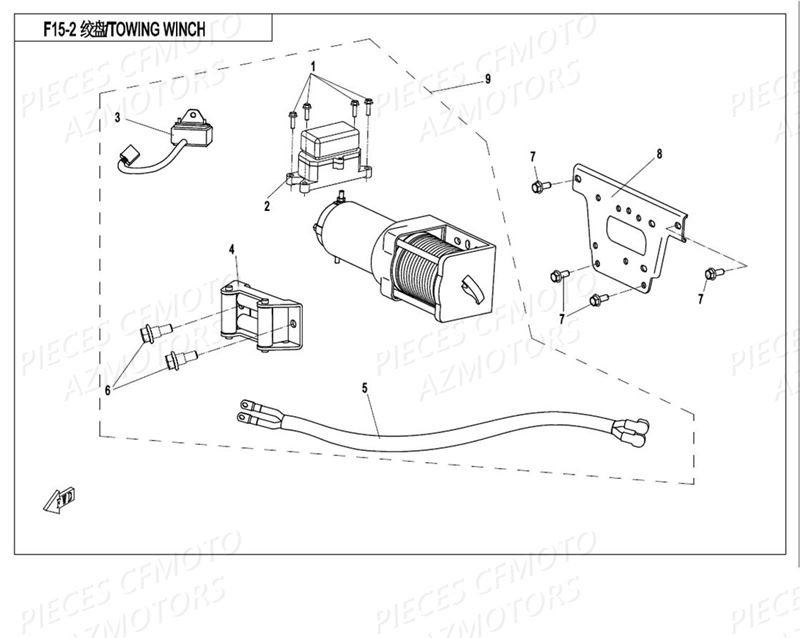 TREUIL AZMOTORS CFORCE 550 T3