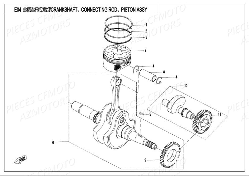 VILEBREQUIN PISTON AZMOTORS CFORCE 550 T3
