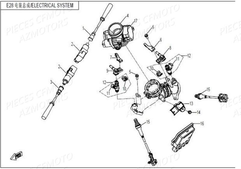 CARBURATION INJECTION AZMOTORS CFORCE 800