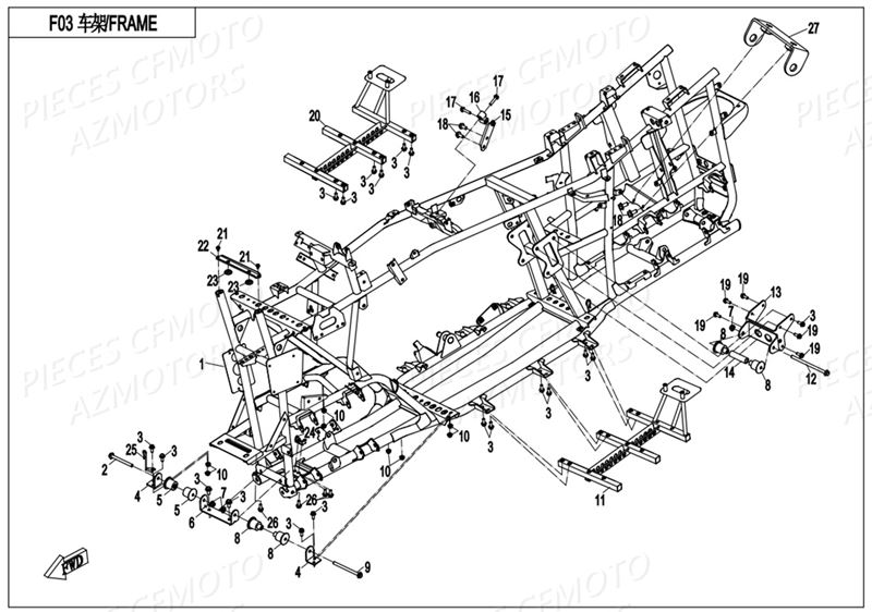 CHASSIS AZMOTORS CFORCE 800