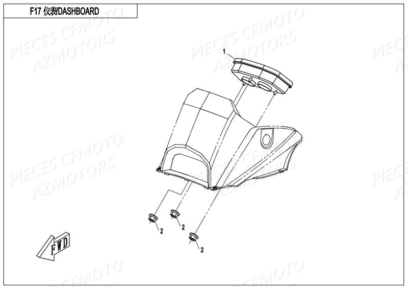 COMPTEUR AZMOTORS CFORCE 800