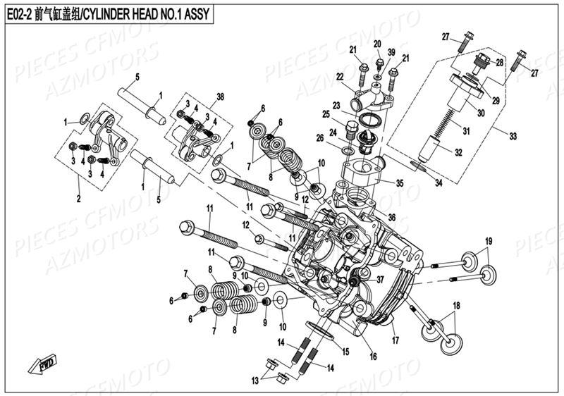 CULASSE 1 AZMOTORS CFORCE 800