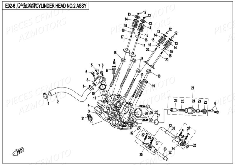 CULASSE 2 AZMOTORS CFORCE 800