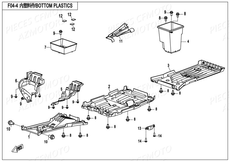 Pièces Origine CFMOTO CFORCE 800 Euro2 (2016) pièces CFMOTO neuves d ...