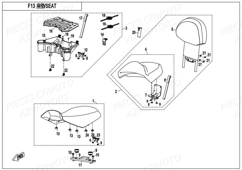 SELLE AZMOTORS CFORCE 800