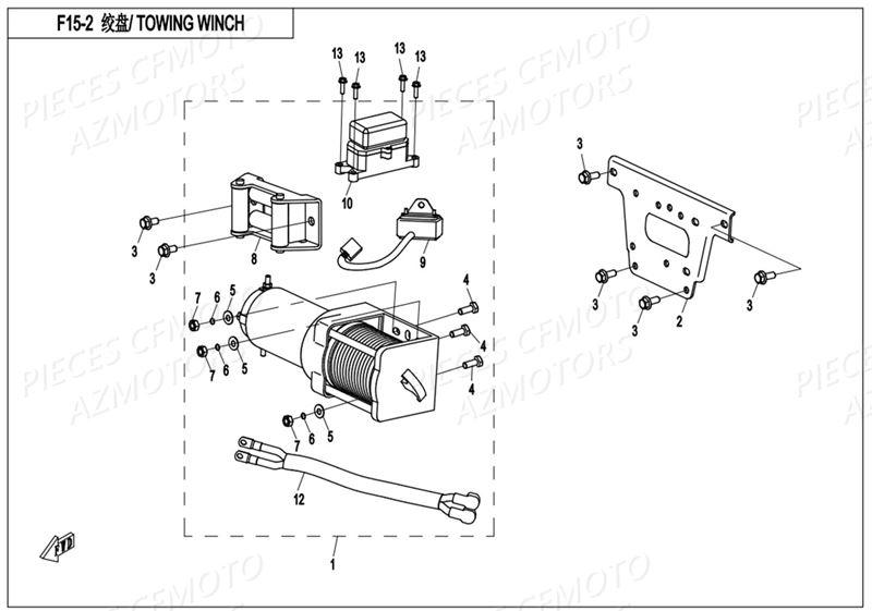 TREUIL AZMOTORS CFORCE 800
