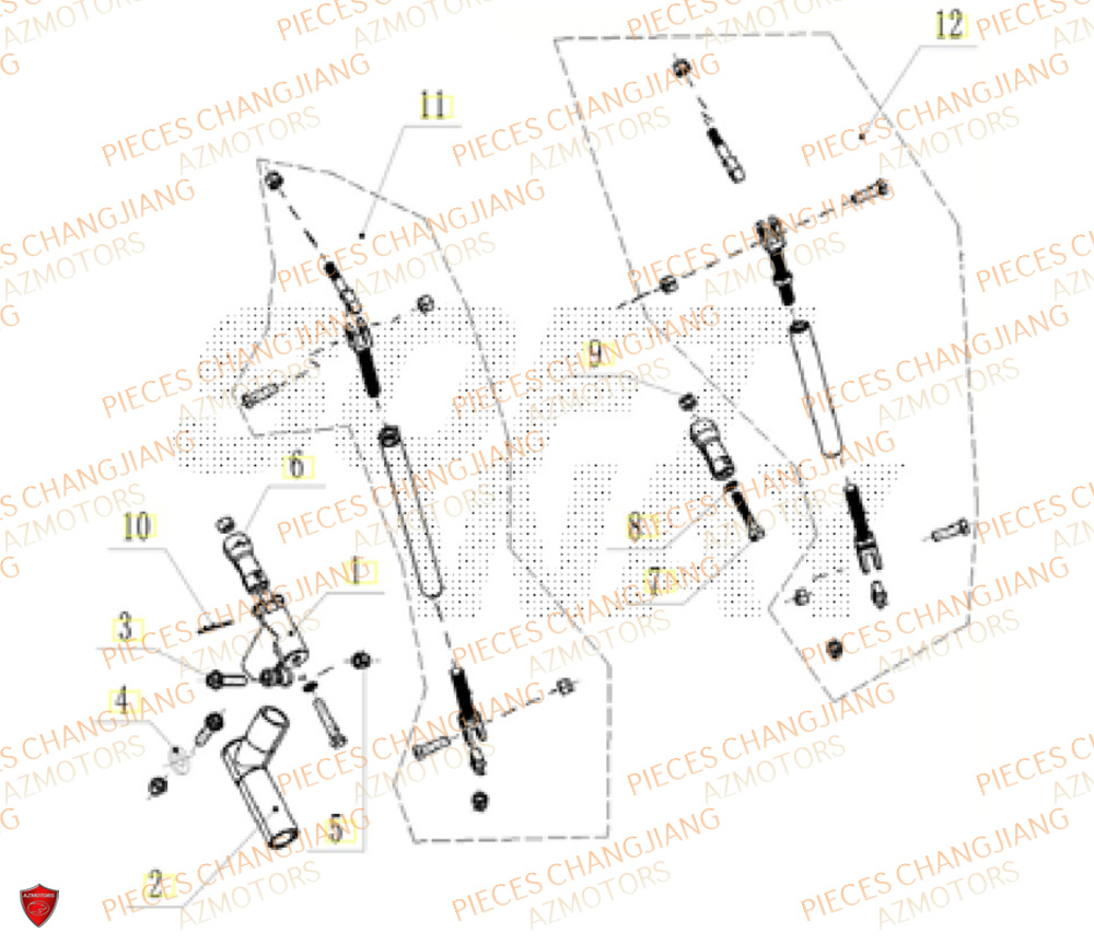 Accouplement CHANGJIANG Pieces SIDE-CAR CHANGJIANG 750 SIBERIAN EXPRESS EURO5+