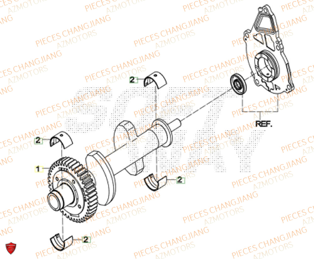 Balancier CHANGJIANG Pieces SIDE-CAR CHANGJIANG 750 SIBERIAN EXPRESS EURO5+