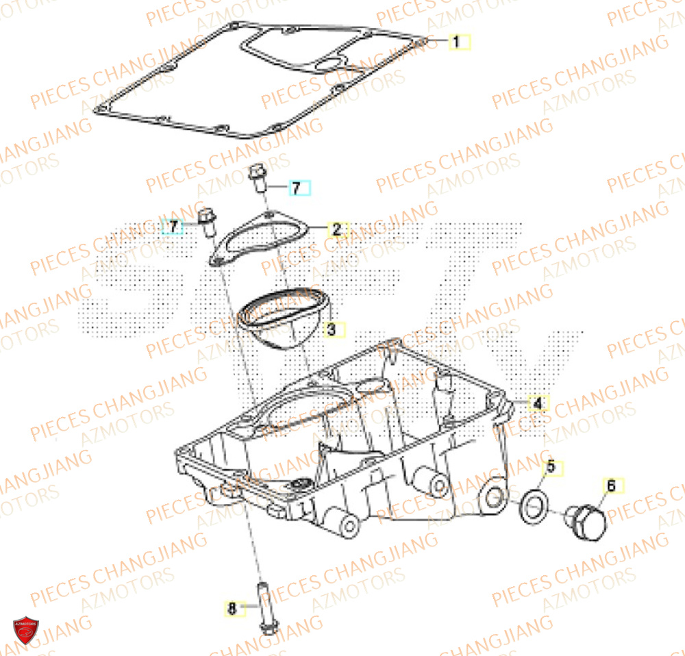 Carter D Huile CHANGJIANG Pieces SIDE-CAR CHANGJIANG 750 SIBERIAN EXPRESS EURO5+
