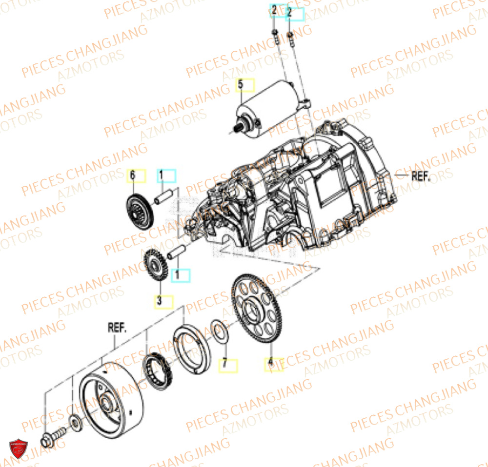 Demarreur CHANGJIANG Pieces SIDE-CAR CHANGJIANG 750 SIBERIAN EXPRESS EURO5+