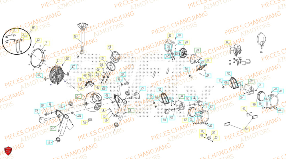 Eclairage CHANGJIANG Pieces SIDE-CAR CHANGJIANG 750 SIBERIAN EXPRESS EURO5+
