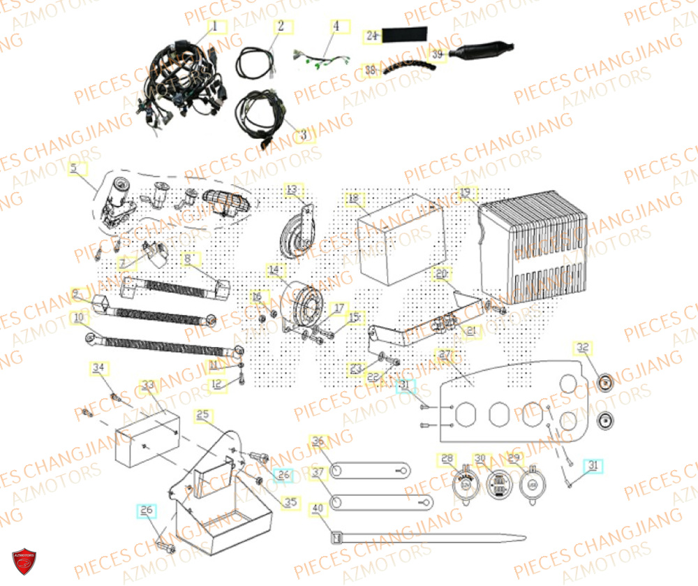Equipement Electrique CHANGJIANG Pieces SIDE-CAR CHANGJIANG 750 SIBERIAN EXPRESS EURO5+