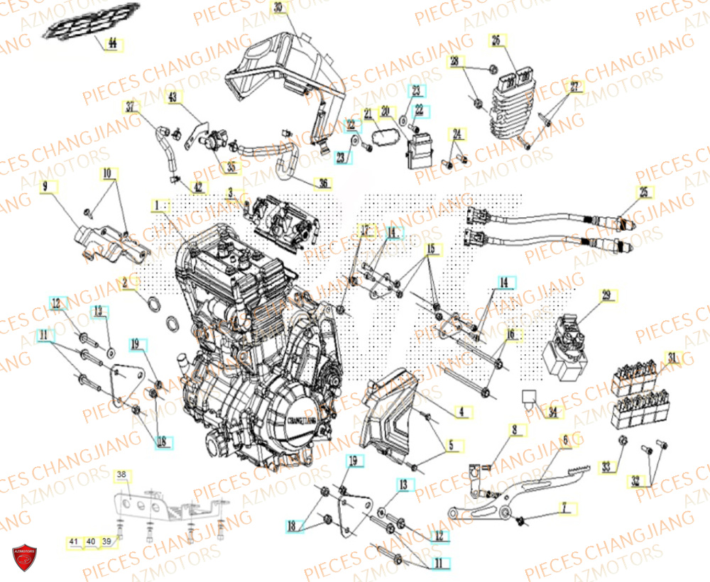 Moteur CHANGJIANG Pieces SIDE-CAR CHANGJIANG 750 SIBERIAN EXPRESS EURO5+