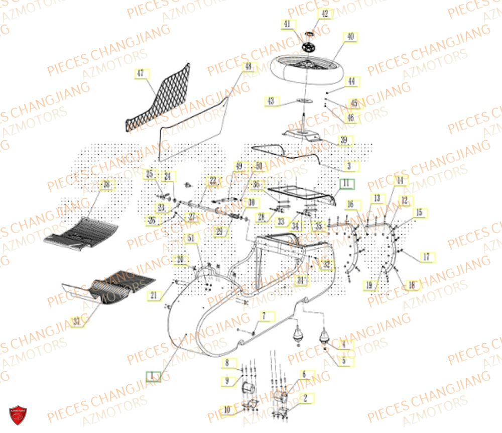 Panier CHANGJIANG Pieces SIDE-CAR CHANGJIANG 750 SIBERIAN EXPRESS EURO5+