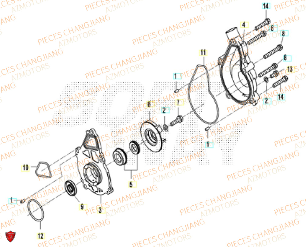 Pompe A Eau CHANGJIANG Pieces SIDE-CAR CHANGJIANG 750 SIBERIAN EXPRESS EURO5+