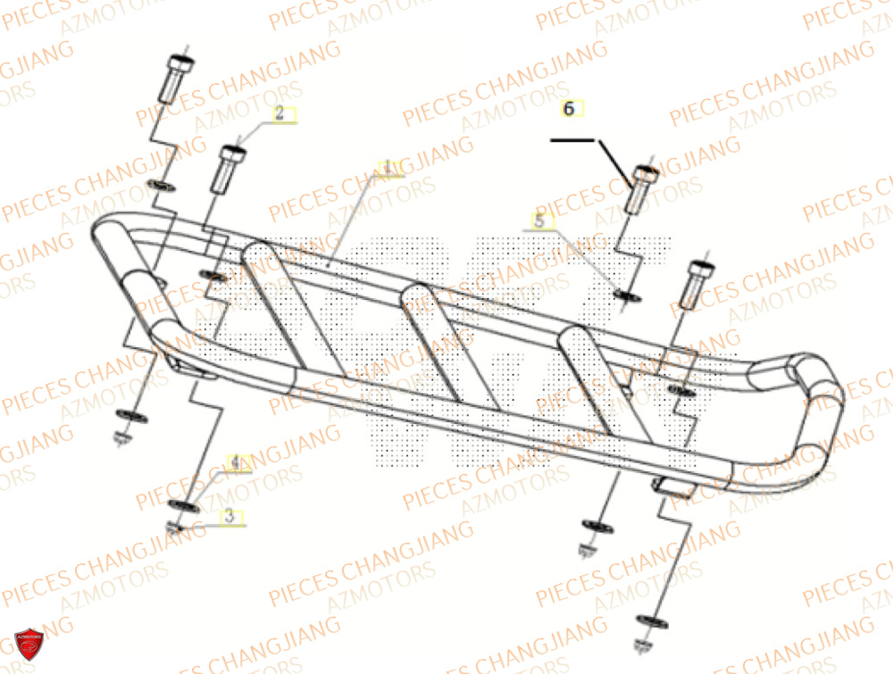 Porte Paquet Avant CHANGJIANG Pieces SIDE-CAR CHANGJIANG 750 SIBERIAN EXPRESS EURO5+