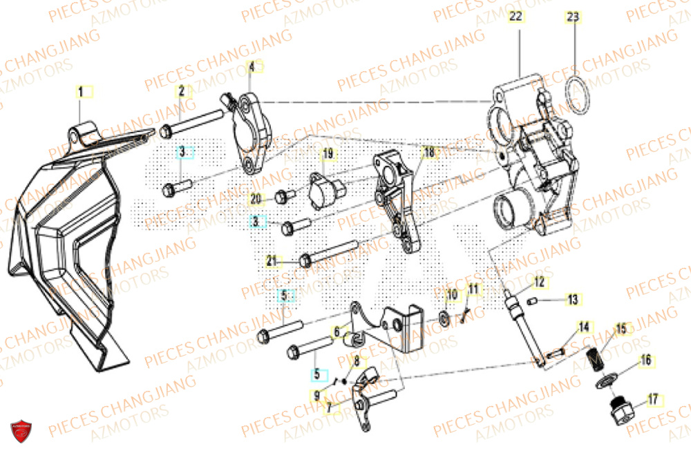 Selection Marche Arriere CHANGJIANG Pieces SIDE-CAR CHANGJIANG 750 SIBERIAN EXPRESS EURO5+