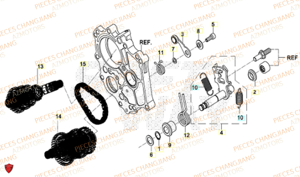 Transmission CHANGJIANG Pieces SIDE-CAR CHANGJIANG 750 SIBERIAN EXPRESS EURO5+
