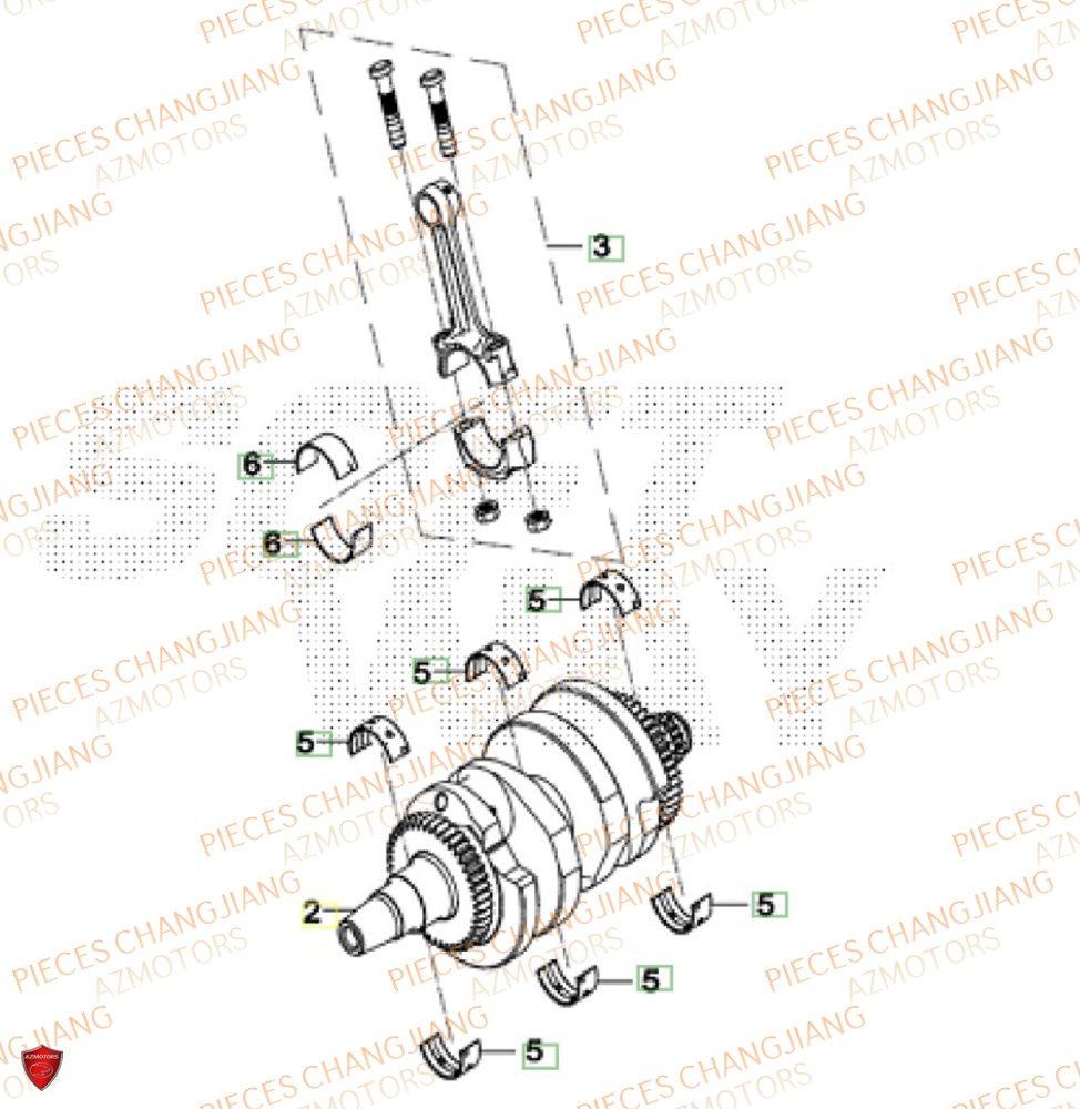 Vilebrequin CHANGJIANG Pieces SIDE-CAR CHANGJIANG 750 SIBERIAN EXPRESS EURO5+