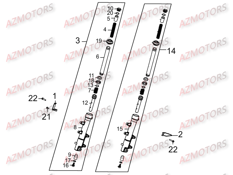 Batons De Fourche AZMOTORS 