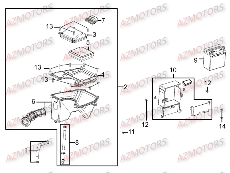 Boite A Air Batterie AZMOTORS 