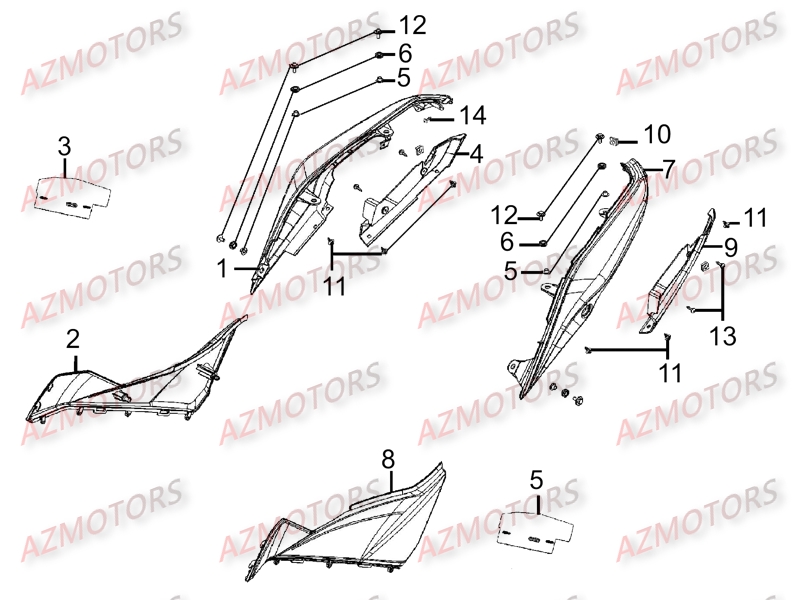 Carenages Arrieres AZMOTORS 