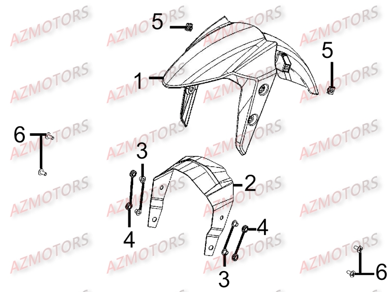 Garde Boue Avant AZMOTORS 